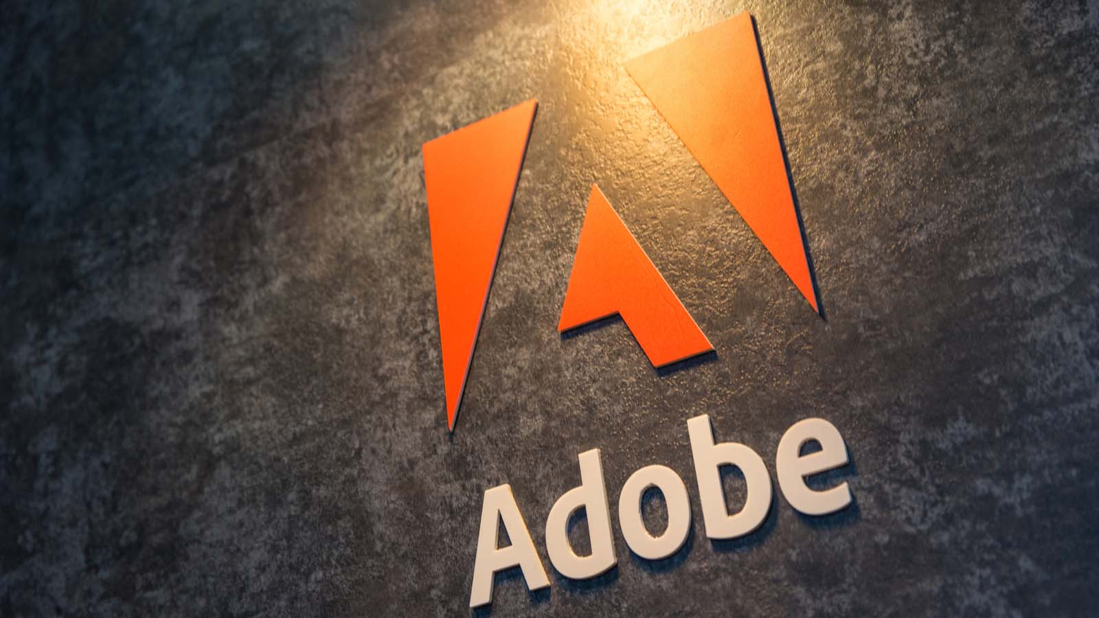Adobe logo on a wall