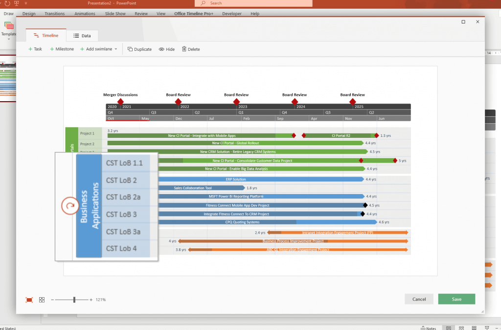 Rotate Swimlane header option in Pro+ Edition
